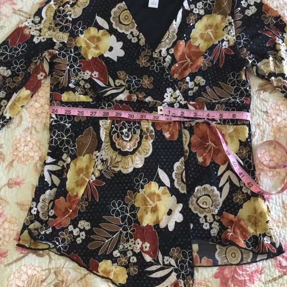 dressbarn sparkly wrap top - Picture 6 of 8